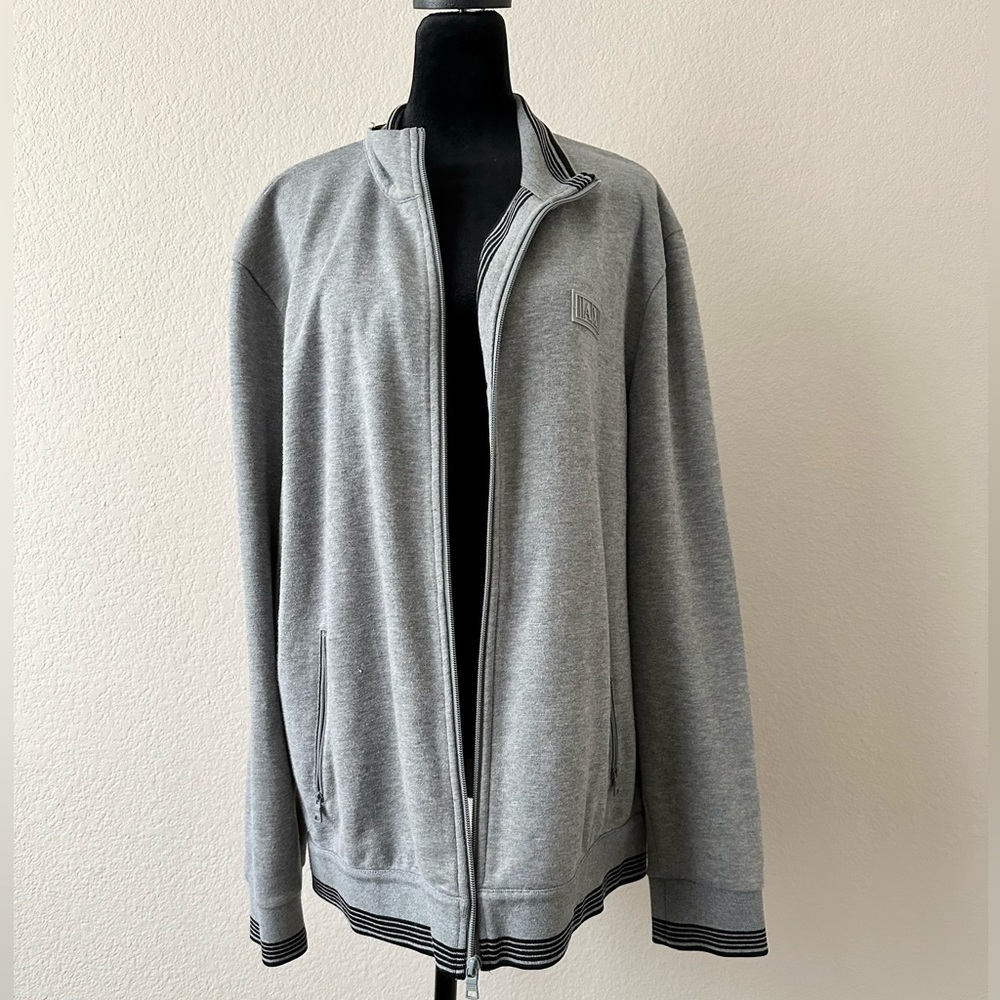 Armani Exchange Men's Grey and BlackJacket, Zip Un. Cotton. Size L